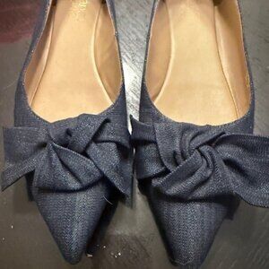 Franco Sarto Denim Flats with bow